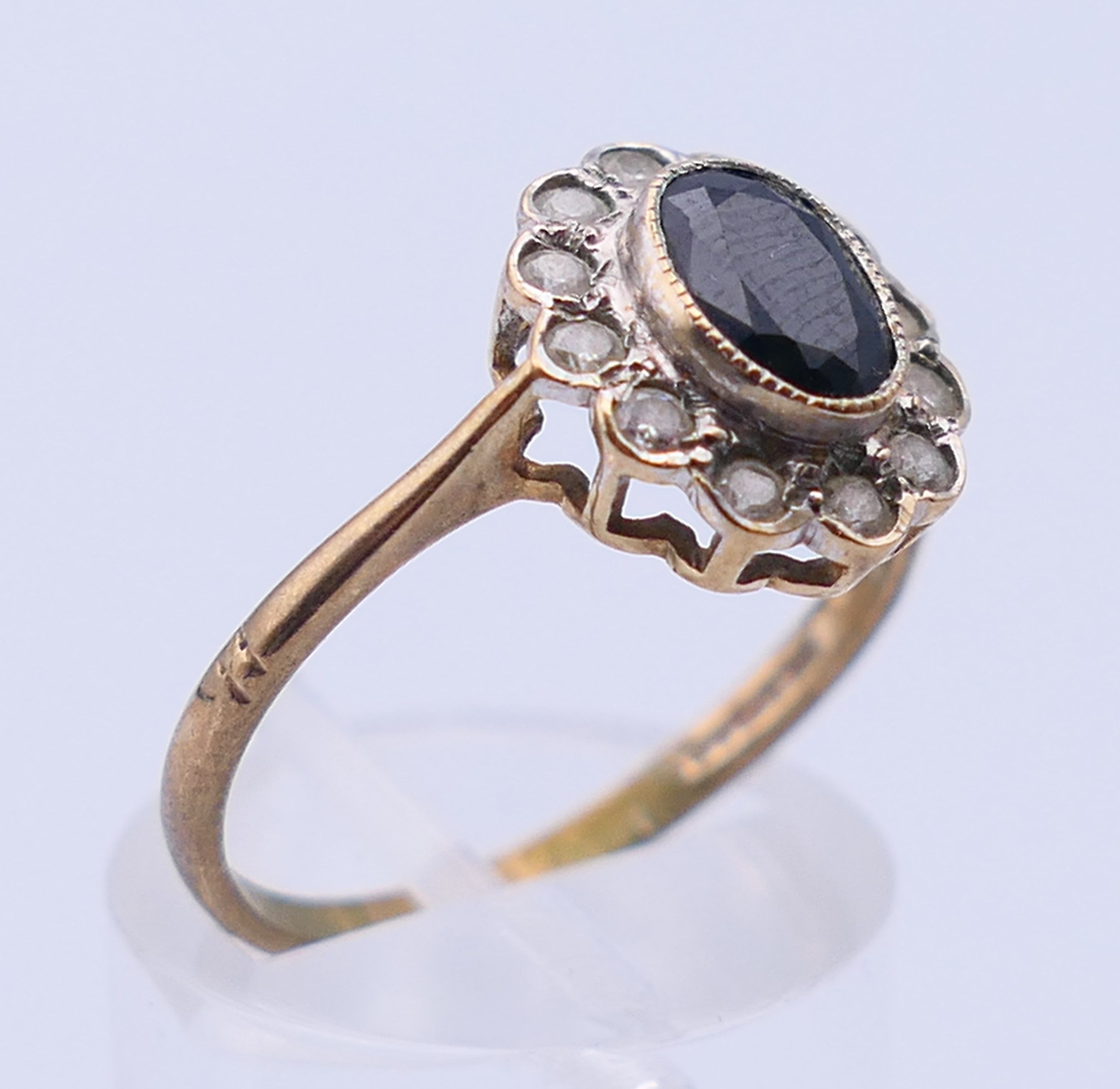 Two 9 ct gold rings, an unmarked gold signet ring and a pair of 9ct gold hoop earrings. - Image 4 of 19