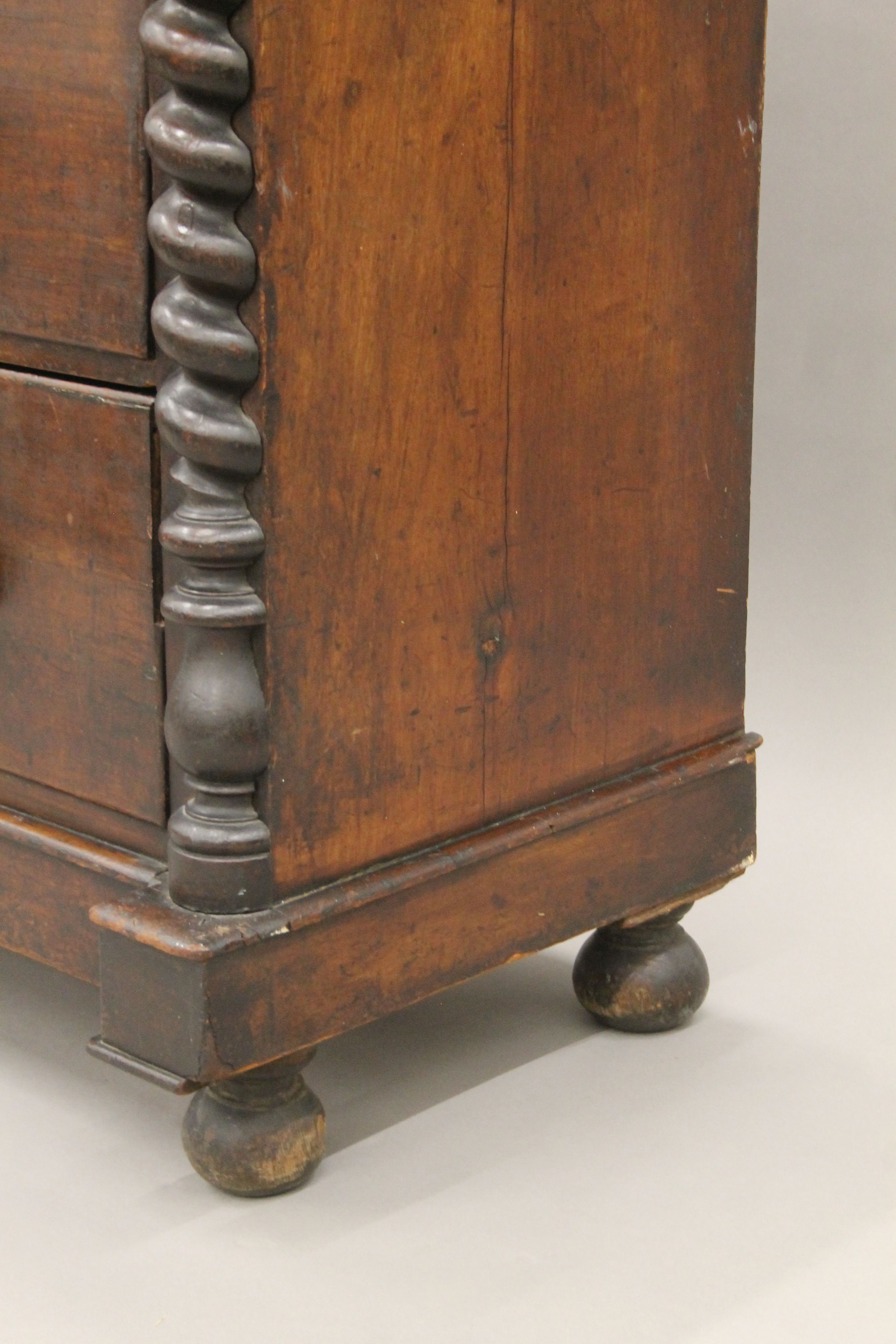 A Victorian mahogany Scotch chest of drawers. 106 cm wide x 126 cm high. - Image 8 of 9