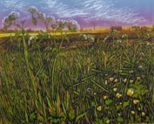 LOUISE STEBBING, The Verge, limited edition wood block print numbered 10/20,