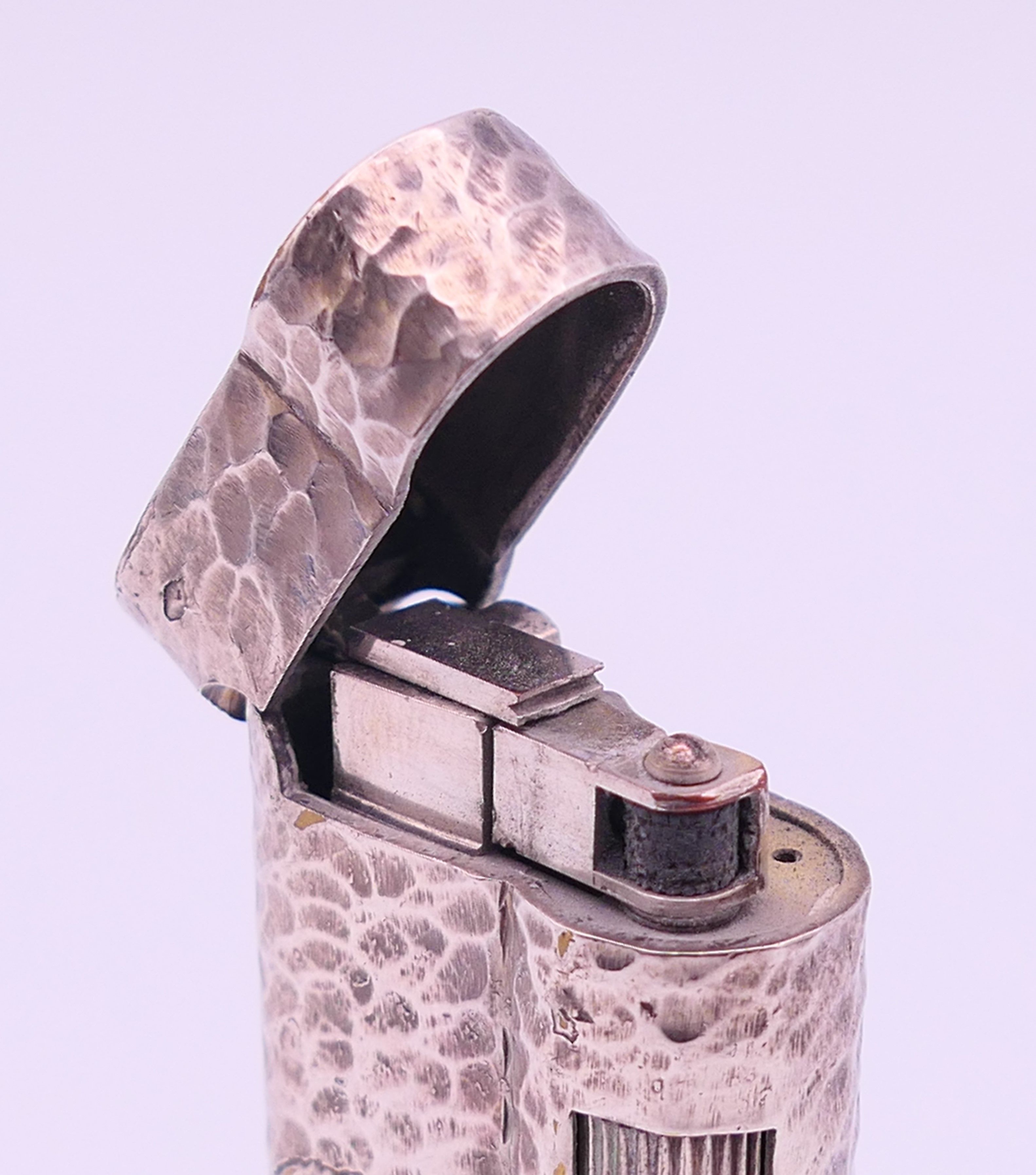 A silver plated Dunhill lighter. 6.5 cm high. - Image 4 of 6