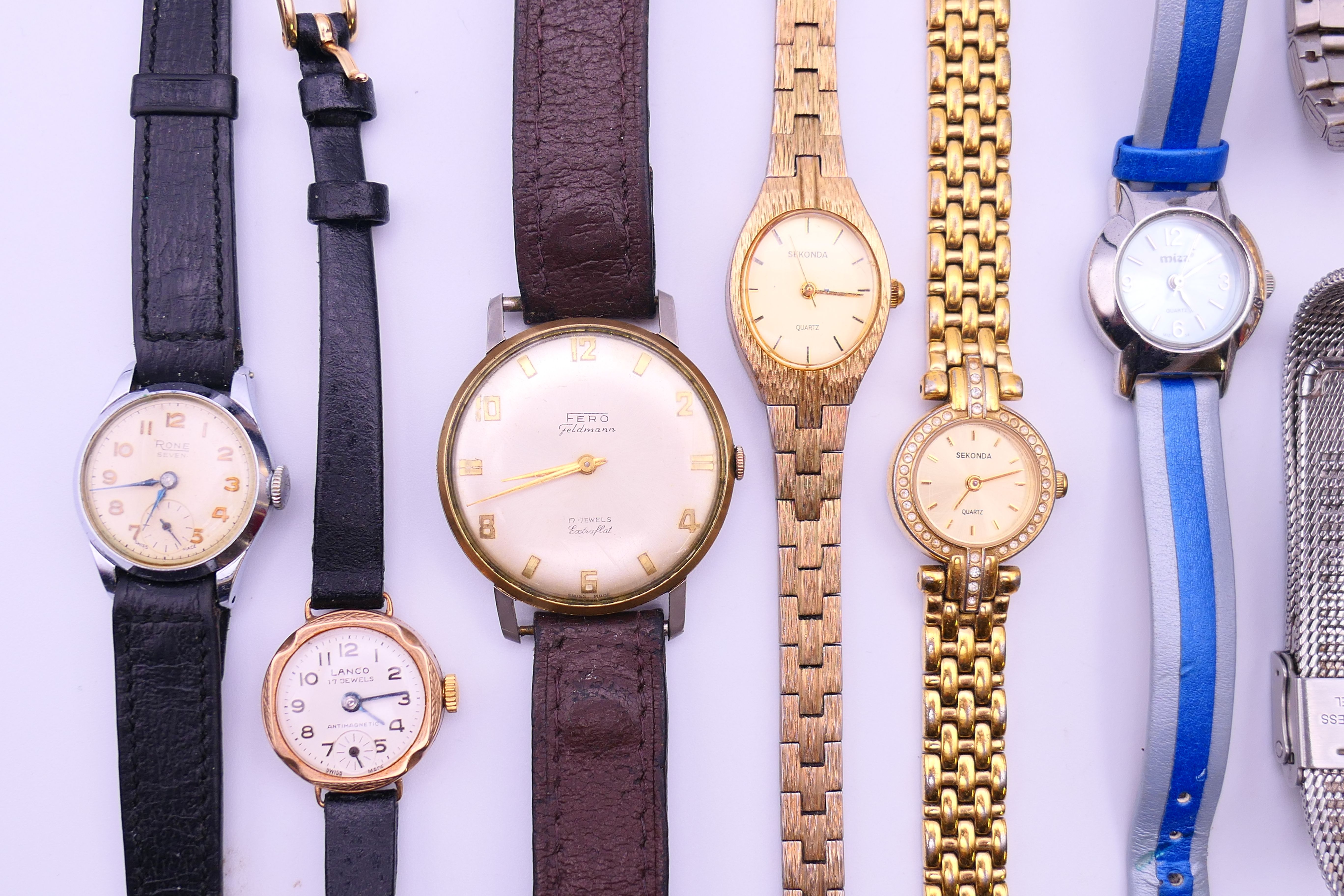 A collection of watches to include: a Fero Feldmann Ultra Flat 1963 watch, - Image 2 of 3