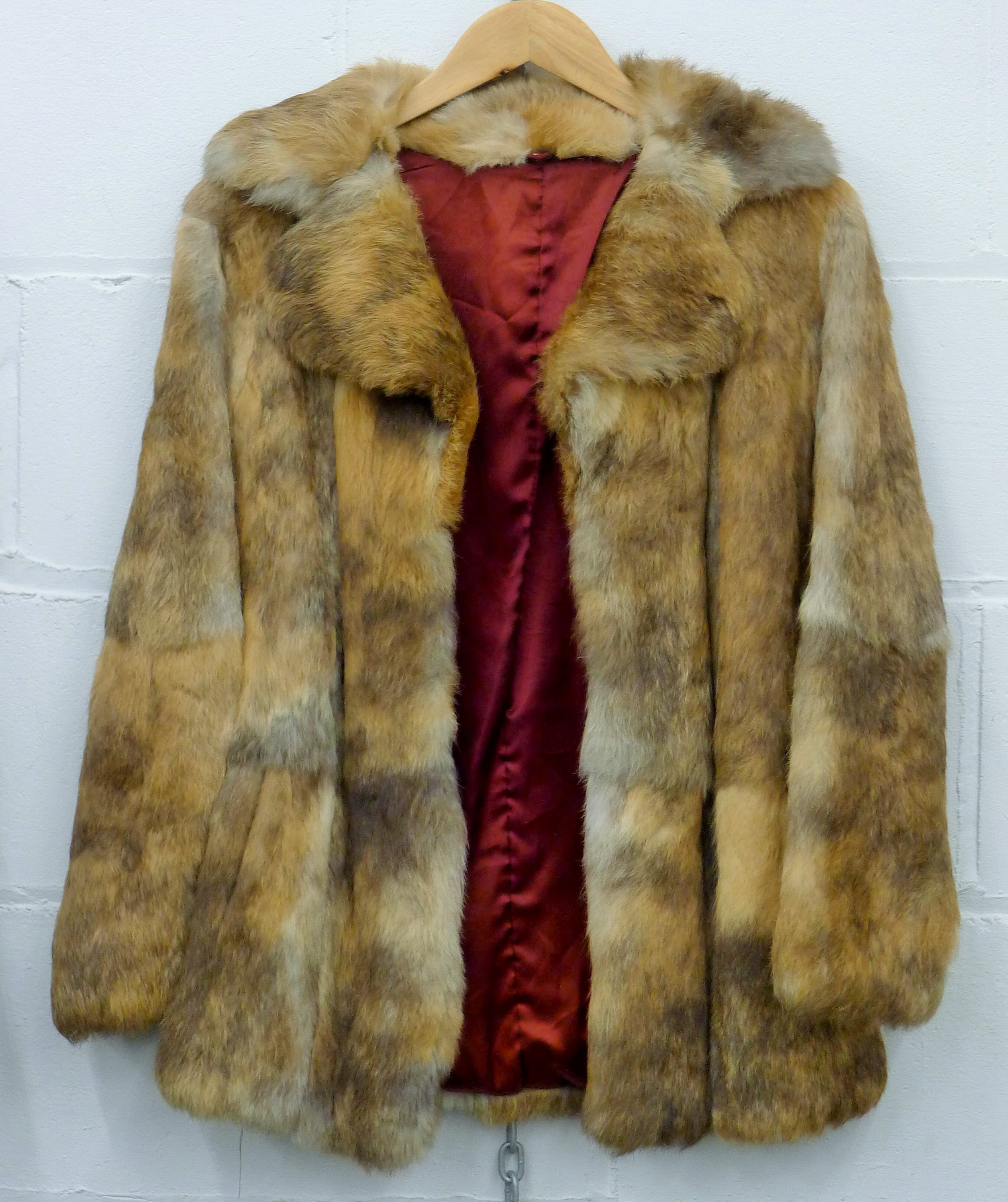 A vintage French Connection ladies' leather jacket, size small and two vintage fur coats. - Image 5 of 9