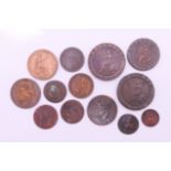 A collection of Georgian and Victorian coins.