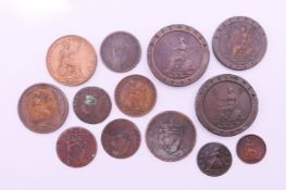 A collection of Georgian and Victorian coins.