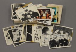 A collection of various Beatles and other picture cards. Each approximately 5.5 x 8 cm.