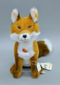 A Steiff fox. 35 cm high.