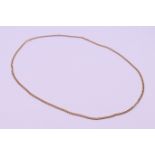 A 9 ct gold chain. 70 cm long. 19 grammes.