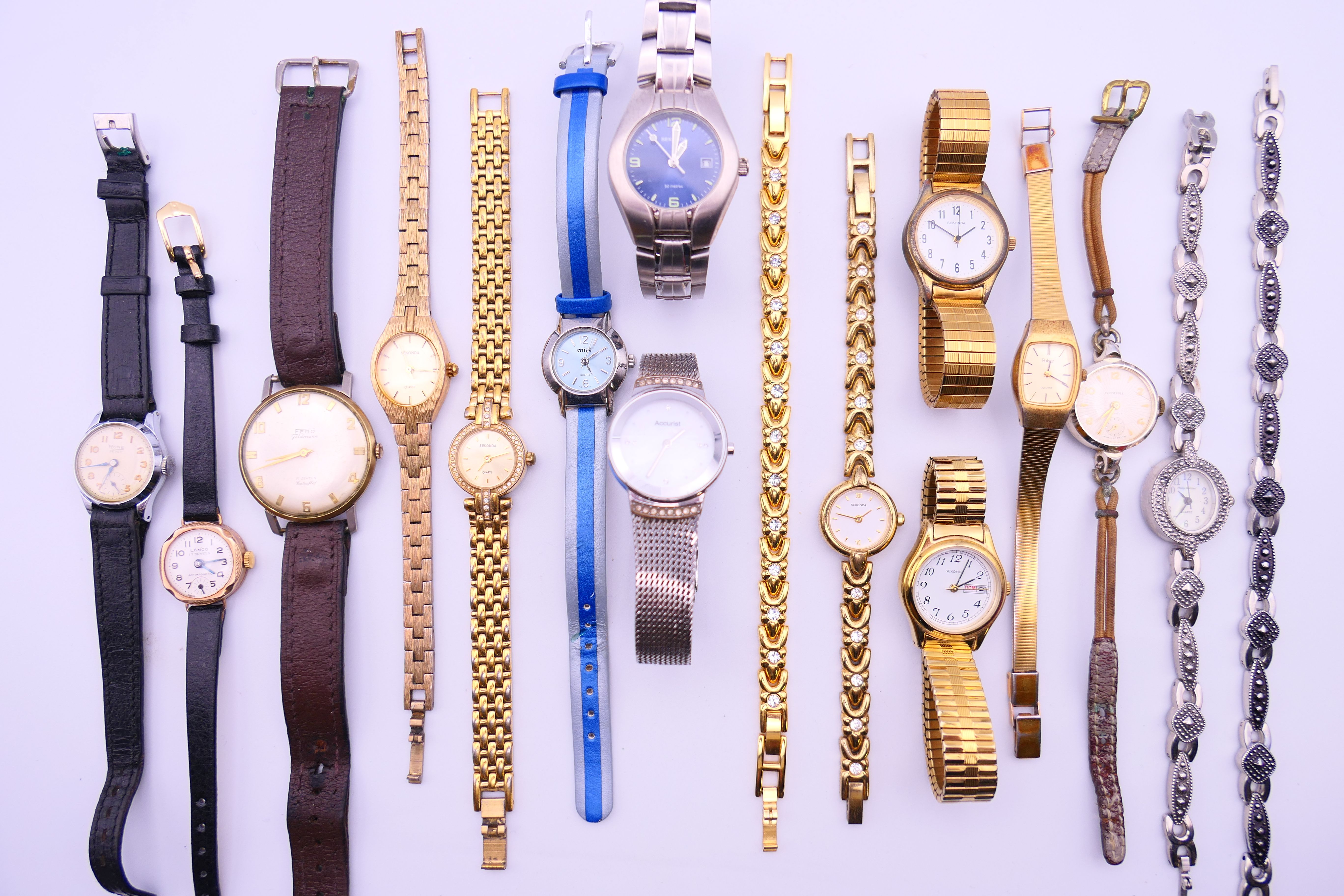 A collection of watches to include: a Fero Feldmann Ultra Flat 1963 watch,