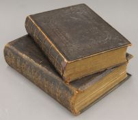 Two Victorian bibles. The larger 26 x 33 cm.