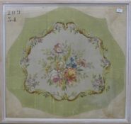 CONTINENTAL SCHOOL 19TH CENTURY, Two needlework seat cover designs, gouache and body colour,