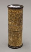 A 19th century calculating cylinder by McFarlane Glasgow. 16 cm long.