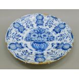 An 18th/19th century Delft charger. 35 cm diameter.