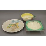 A Clarice Cliff crocus pattern bowl,