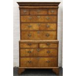 An 18th century walnut chest on chest. 103 cm wide x 180 cm high.
