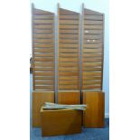 A mid-20th century stacking bookcase/room divider section. 201 cm high.