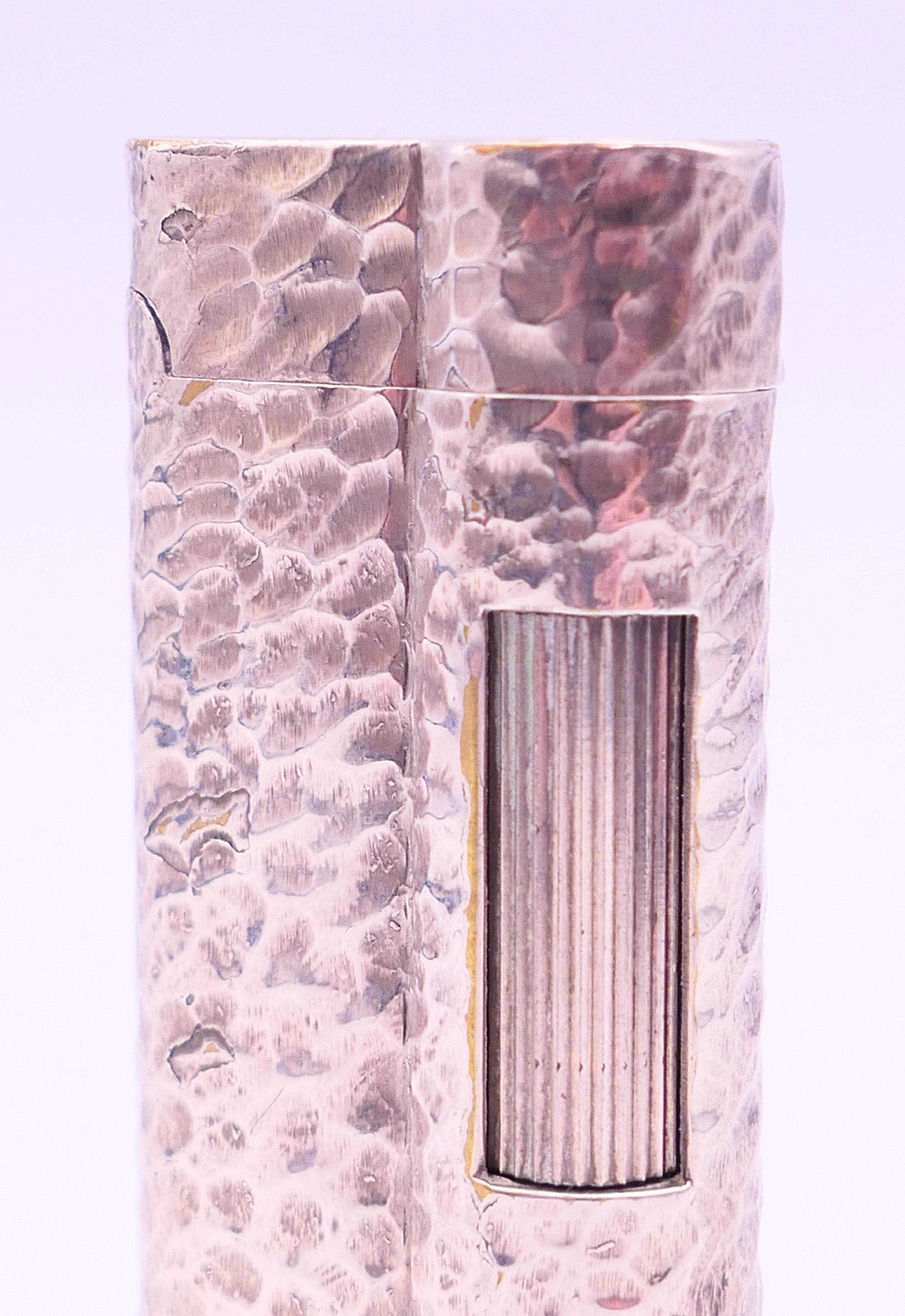 A silver plated Dunhill lighter. 6.5 cm high. - Image 2 of 6