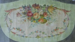 CONTINENTAL SCHOOL 19TH CENTURY, needlework seat cover design, gouache and body colour,