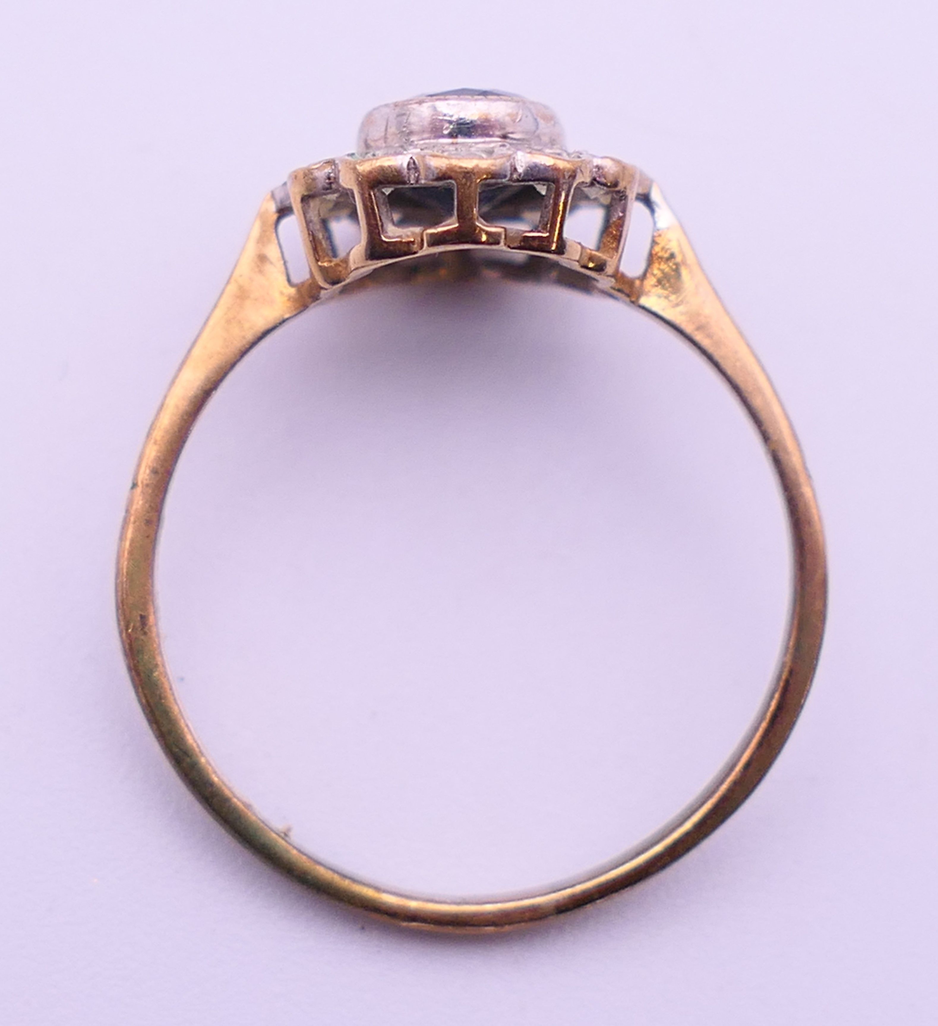 Two 9 ct gold rings, an unmarked gold signet ring and a pair of 9ct gold hoop earrings. - Image 6 of 19