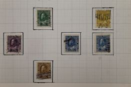 An album of vintage stamps. 24 cm wide.