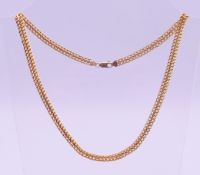 A 9 ct gold chain. 50 cm long, 7 mm high. 13.2 grammes.