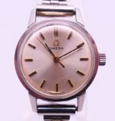 An Omega Seamaster stainless steel ladies' wristwatch. 23 mm including crown.