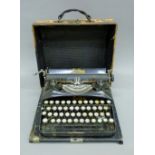 A vintage Erika typewriter. 31 cm wide.