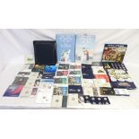 Assorted collection of predominantly British coins to inc. BUNC 50ps, 50p Coin Covers, Royal Mint