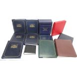 Large collection of assorted International banknotes in 11 folders and a Franklin Mint case to