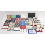 Large collection of assorted coins and banknotes to inc. collection of Silver proof coins,