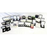 Collection of Silver Proof coins to inc. 1oz American Dollars (3 cased and graded - 2021 PCGS