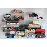Collection of built up MOC building brick vehicle models from Brick Lee, Mould King, Xbert etc.,