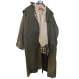 P. G. Field size XL Wax Jacket; Highmount size L gilet; Dunn and Co. cream tweed waistcoat (3)