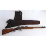 Fine example of a Enfield Martini Henry 577/450 Cavalry Carbine, 20.5'' barrel, folding ladder