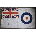 Extremely rare Royal Air Force Manston station flag, Air Ministry 1940 stamped, 5'x3', some colour