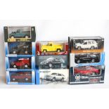 Collection of damaged and generally poor condition boxed 1/18 scale diecast model vehicles to