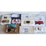 Collection of seven 1/24 scale diecast vintage themed American car models from Franklin and