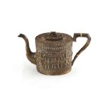 Property of a deceased estate - a good quality Indian silver (tested) teapot, late 19th / early 20th