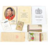 A private collection of royal autographs and royalty ephemera - a group of seven royalty ephemera