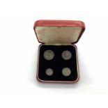 Victorian Maundy Money 1875, young head, comprising 1d, 2d, 3d, 4d, in a later fitted case.
