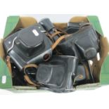 SLR Cameras, all cased, including Zenit TTL/11/EM Moshva 80/B/E, Praktica TL nova, Prinzflex