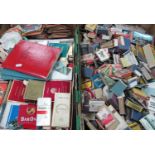Large Quantity of Vintage Matchboxes, cigarette boxes, beer mats & labels from GB and worldwide:-