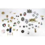 Small Cameo Pendant, lapel badges, police badges, Queen Mary needlework guild brooch, silver and