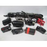 Film cameras, including Canon AF-7/Z115, Olympus Zoom, Nikon Lite Touch, Halina AF810/Sensor, Pentax