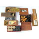 Chess Complete Set of Turned Boxwood Pieces, other boxed chess, House Martin dominoes draughts,