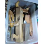 Mixed Vintage Tools, including Denmark Jack wooden plane, torch tool kit, brass Salter’s scales, USA