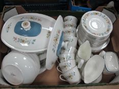 Royal Doulton “Pastorale” Pattern Dinner and Tea Service, including two large lidded tureens (