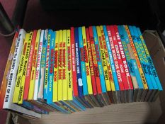 Mixed Vintage Annuals and Yearbooks, including examples of Beano, Dandy, Eagle, etc:- One Box. [