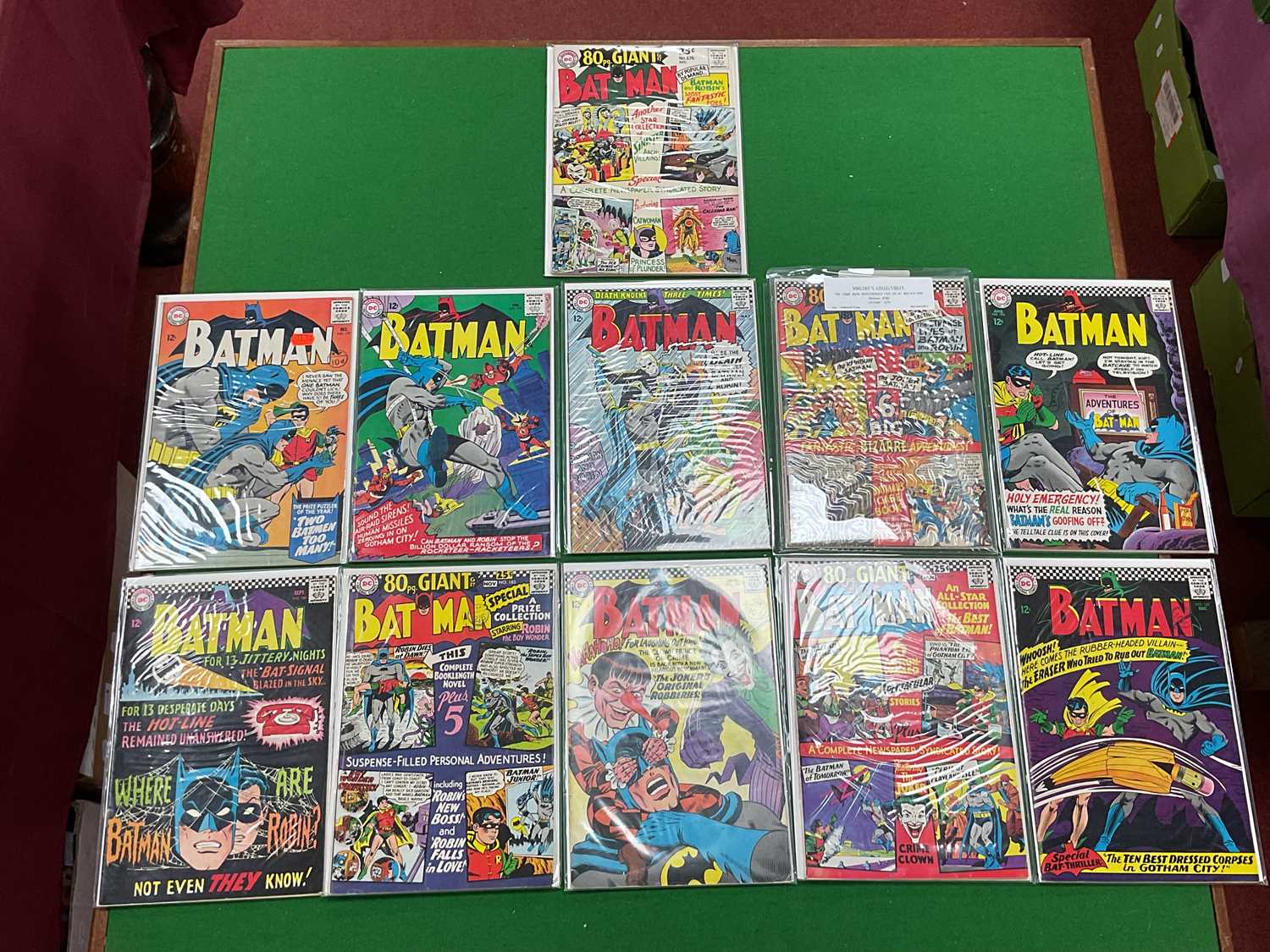 Eleven DC Batman Silver Age comics. Comprising of Issues #176, #177 ...