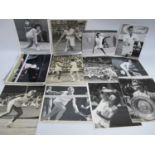 Tennis Press Photographs 1949 and Later, including Ann Jones, L. Brough, Billie Jean King, M.