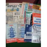 1966 F.A. Cup Final, Sheffield Wednesday v. Everton, two programmes, one with no officials to centre